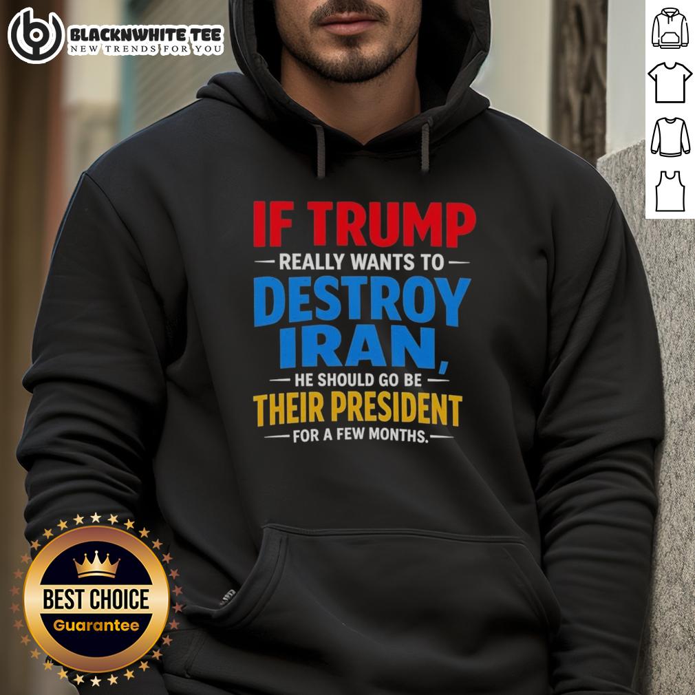 Hot If Trump Really Wants To Destroy Iran He Should Go Be Their President For A Few Months T-Shirt - Image 2