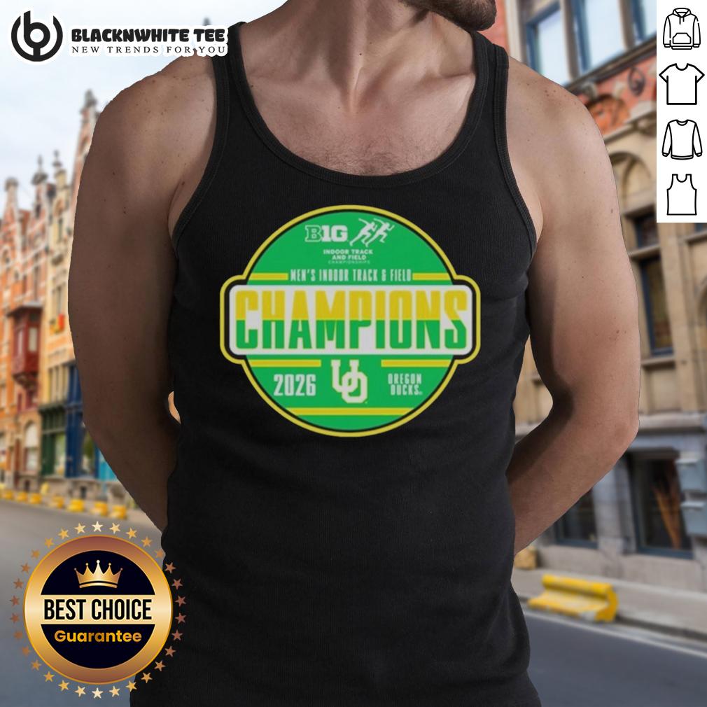 Hot Official Oregon Ducks 2026 Big Ten Men's Indoor Track & Field Champions T-Shirt - Image 4