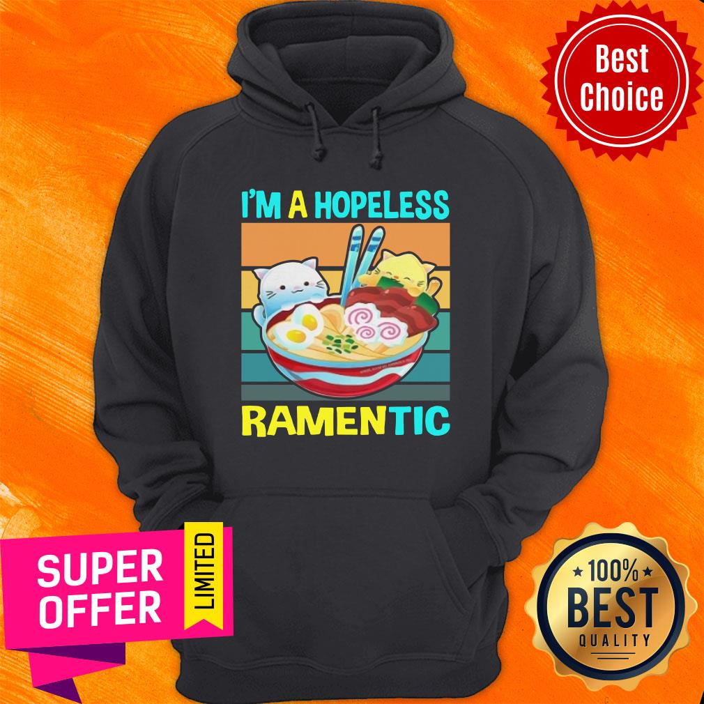 Premium Kawaii Ramen Cat Noodles Ramen Vintage Retro Shirt - Image 2