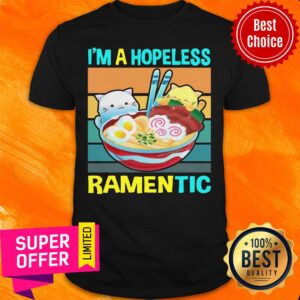 Premium Kawaii Ramen Cat Noodles Ramen Vintage Retro Shirt