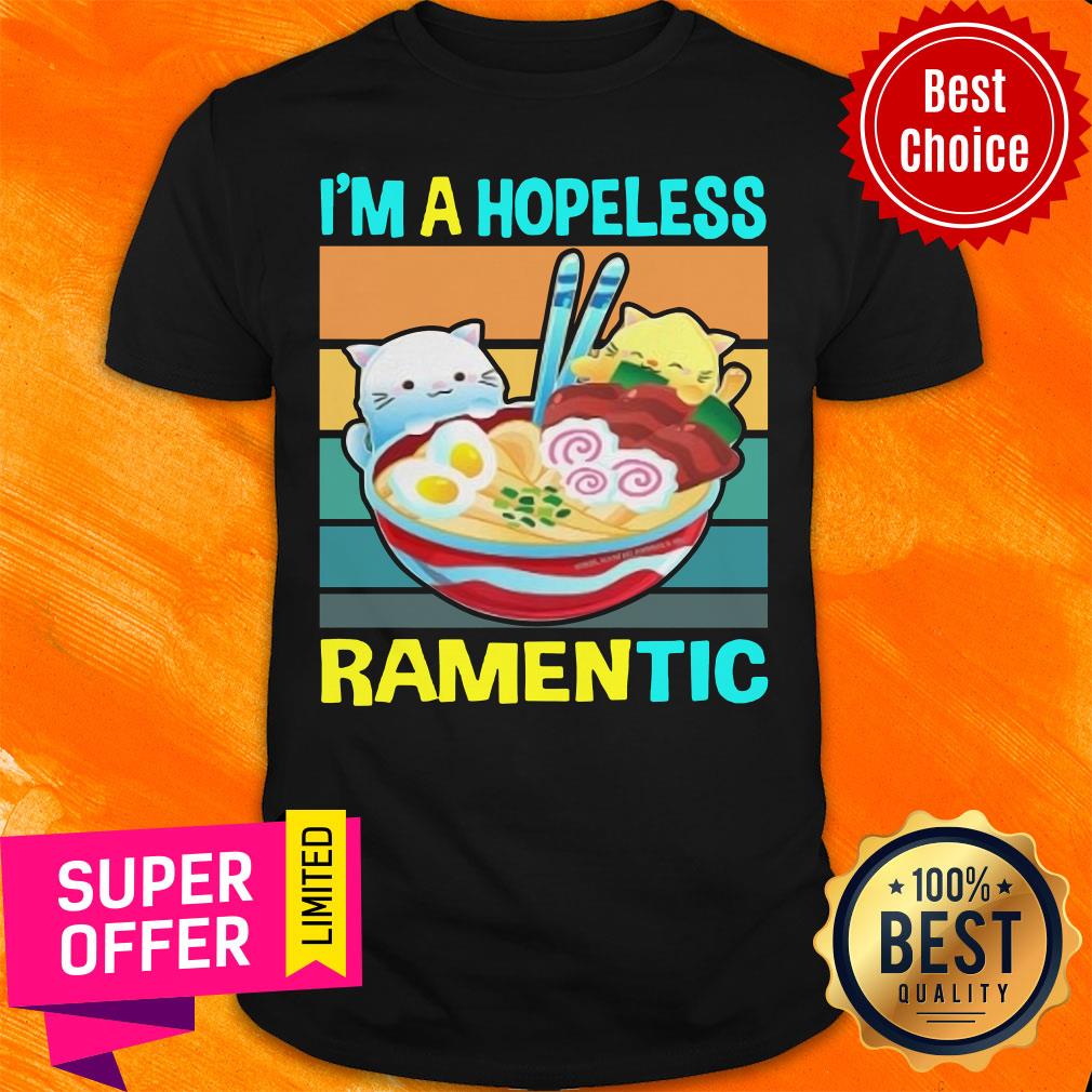 Premium Kawaii Ramen Cat Noodles Ramen Vintage Retro Shirt