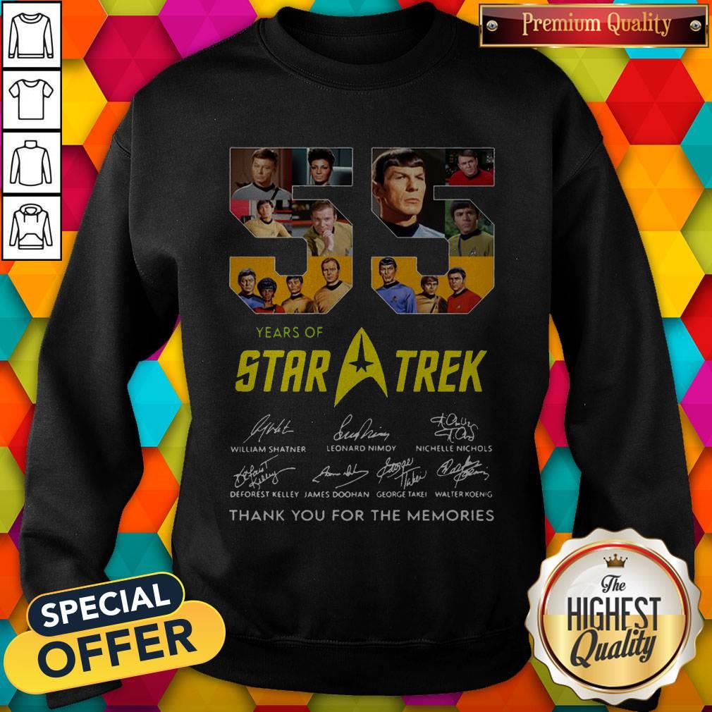 Official 55 Years Of Star Trek Thank You For The Memories Signatures Shirt - Image 4