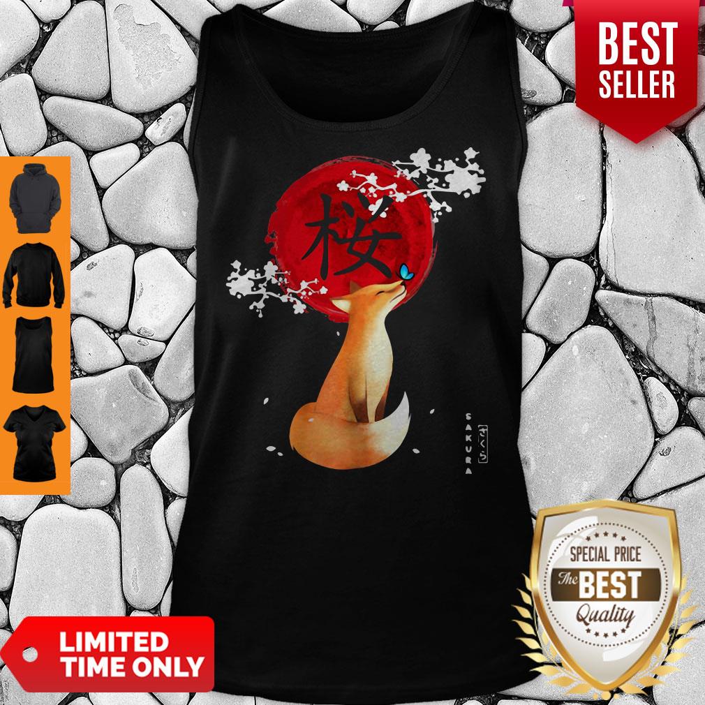 Official Sakura Cherry Blossom Fox Shirt - Image 4