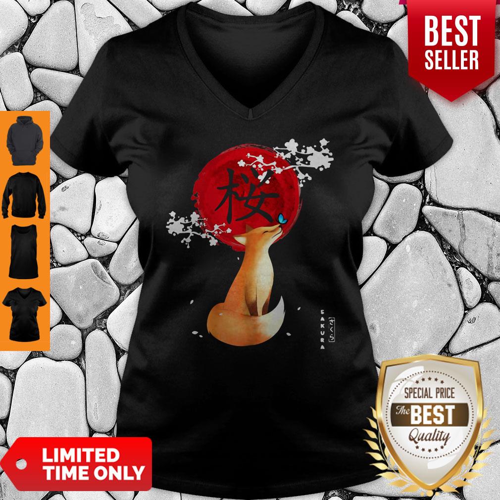 Official Sakura Cherry Blossom Fox Shirt - Image 3