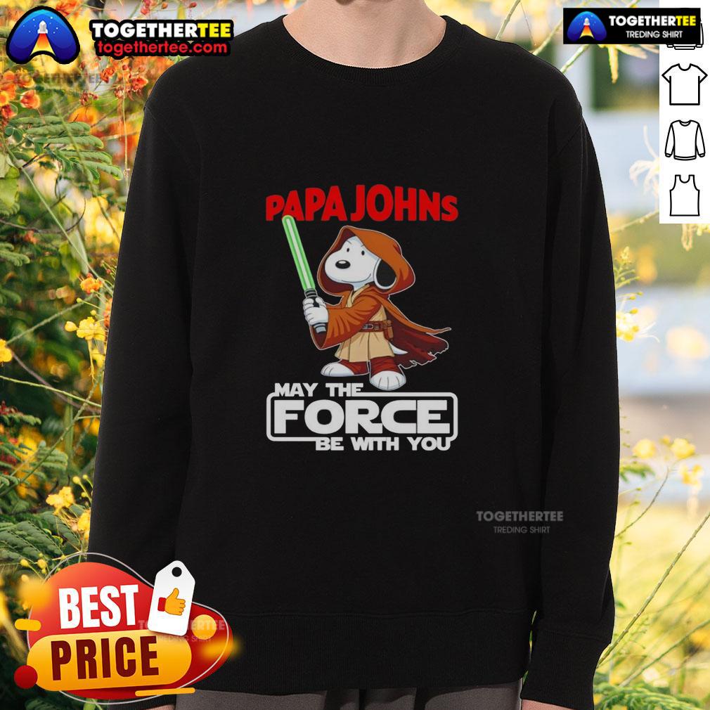 Nice Snoopy Papa Johns Pizza And Shop May The Force Be With You T-Shirt - Image 5