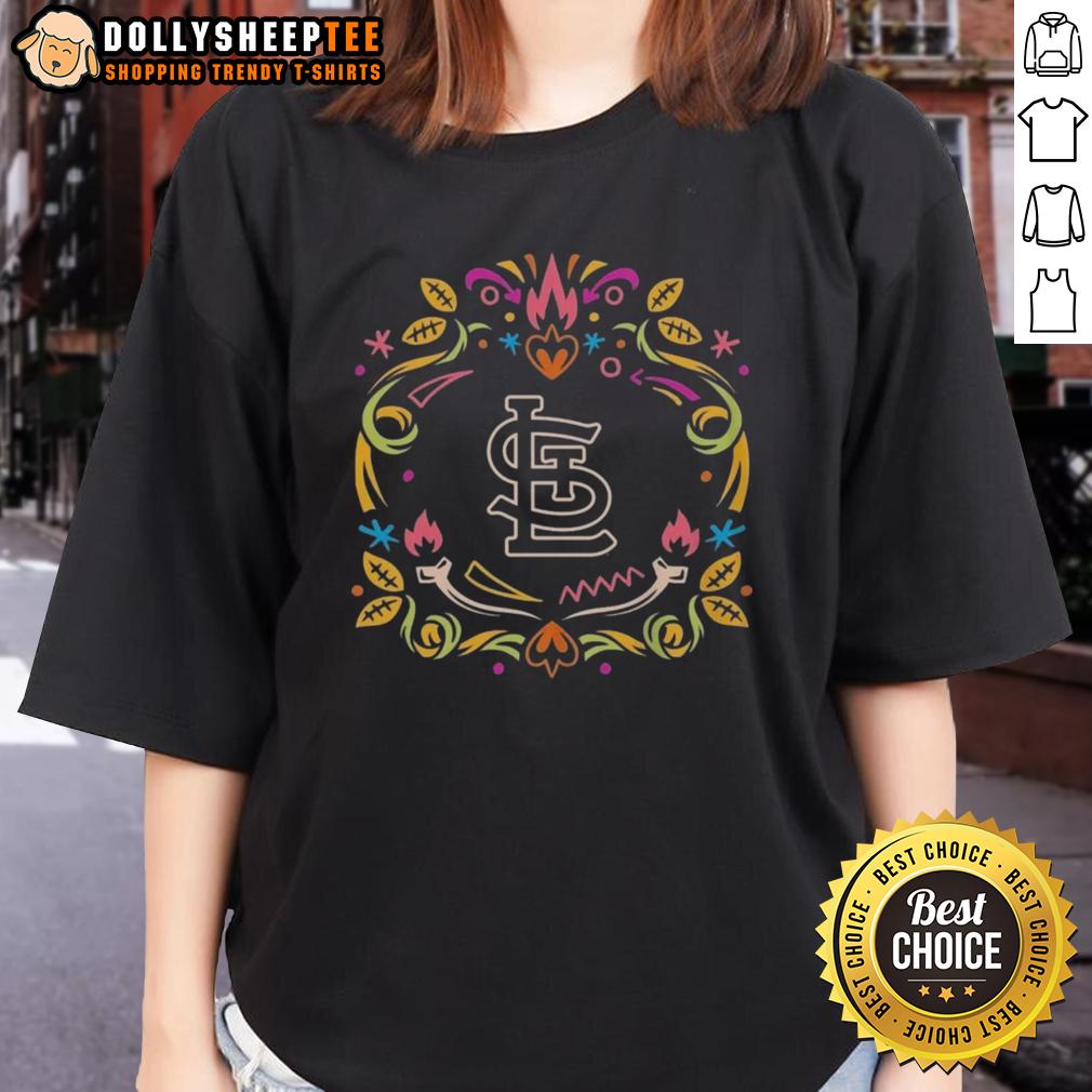 Pretty St. Louis Cardinals Día De Los Muertos MLB Celebration T-Shirt - Image 3