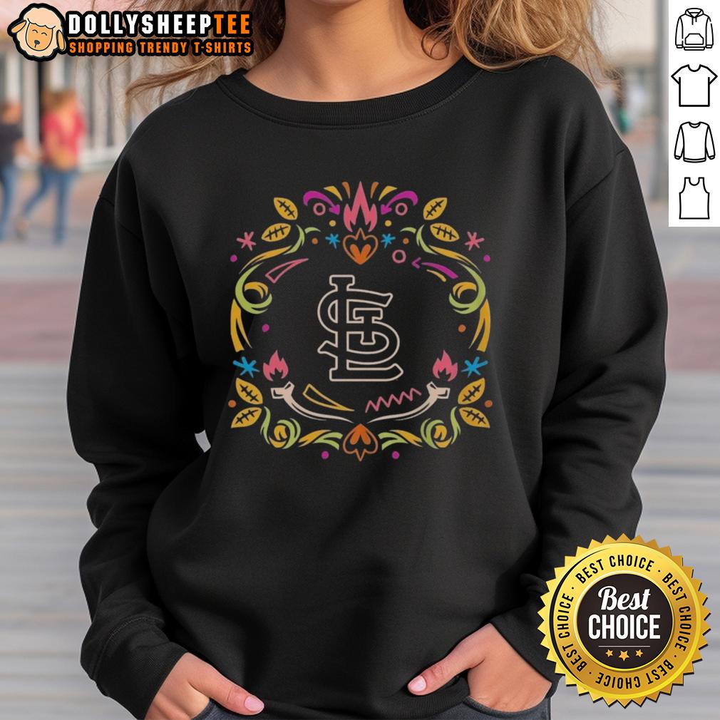 Pretty St. Louis Cardinals Día De Los Muertos MLB Celebration T-Shirt - Image 5