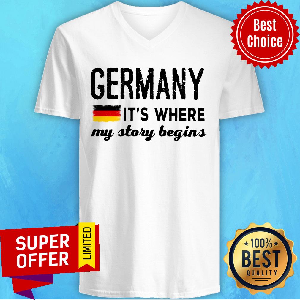 Germany Flag It’s Where My Story Begins Shirt - Image 2
