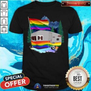 LGBT Flag Camping Car Shirt