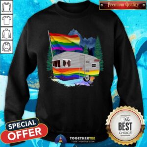Alternative view of LGBT Flag Camping Car Shirt