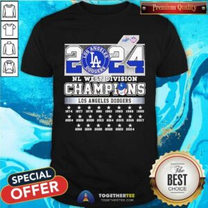 Good Los Angeles Dodgers 1974 2024 NL West Division Champions T-Shirt