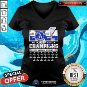 Alternative view of Good Los Angeles Dodgers 1974 2024 NL West Division Champions T-Shirt