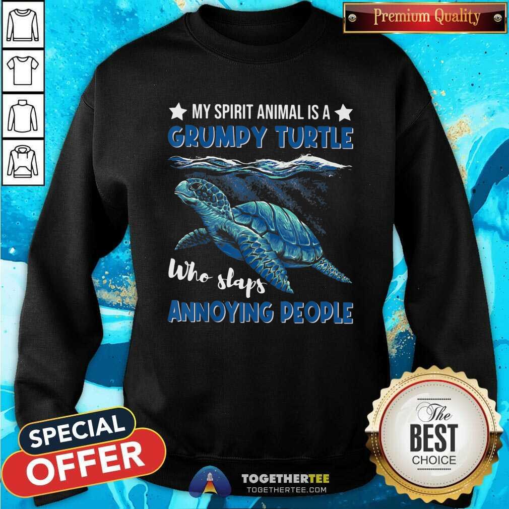 Good A Grumpy Turtle Who Slaps Annoyed Shirt - Image 2