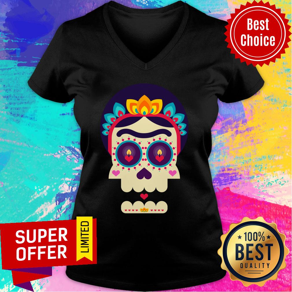 Skull Dia De Los Muertos Day Dead Happy Mexico Holiday Shirt - Image 3