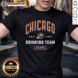 Hot Chicago Drinking Team Est 2026 Helmet T-Shirt