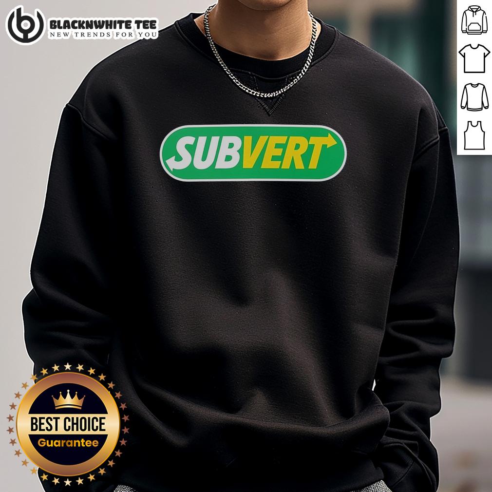 Awesome Subvert Subway Parody Logo T-Shirt - Image 5
