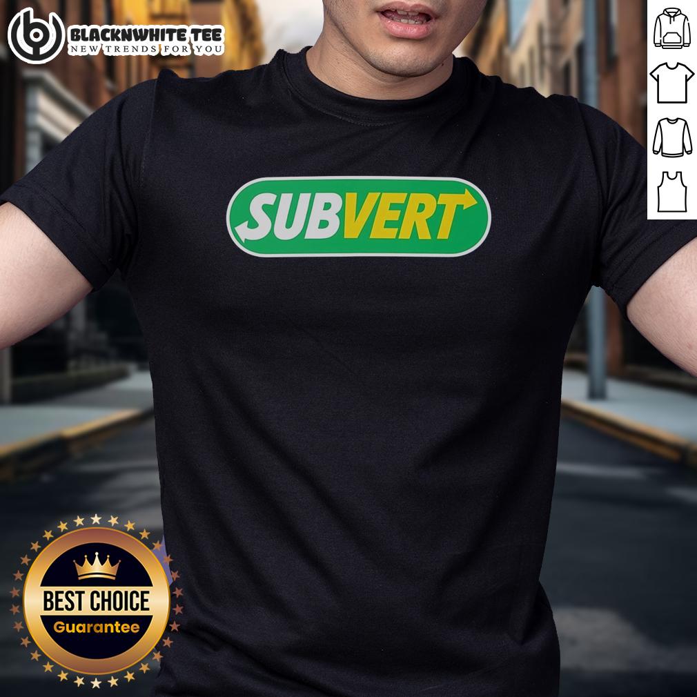 Awesome Subvert Subway Parody Logo T-Shirt