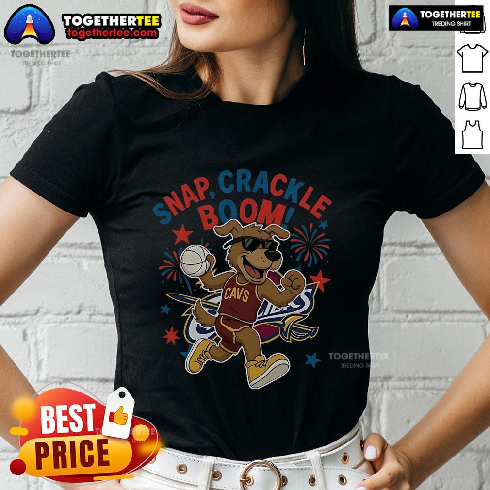 Original Cleveland Cavaliers Snap Crackle Boom Power Of Champions Indepencence Day T-Shirt - Image 3