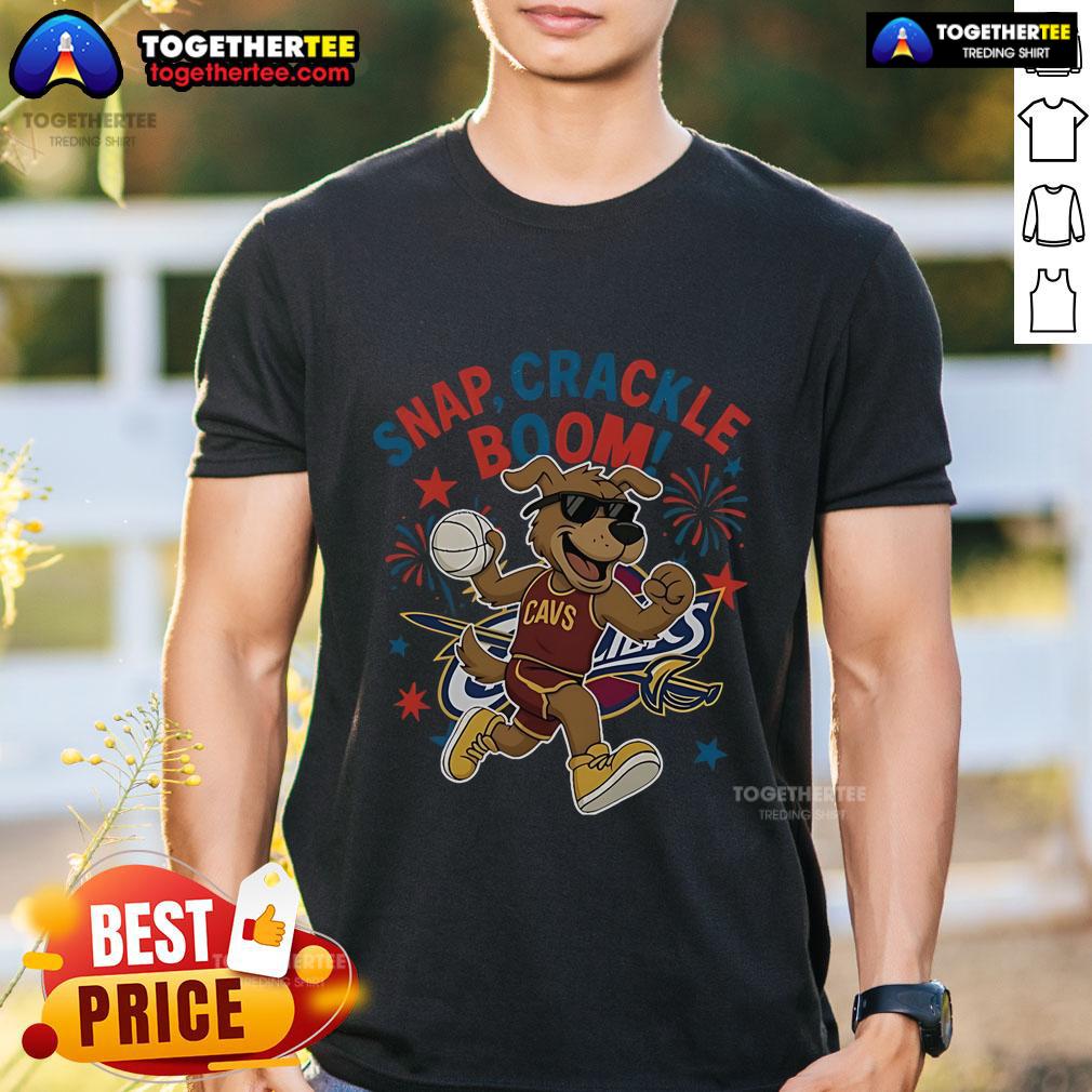 Original Cleveland Cavaliers Snap Crackle Boom Power Of Champions Indepencence Day T-Shirt