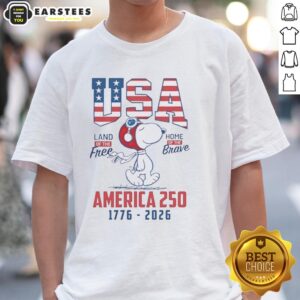 Original Snoopy Wearing Flight Helmet Happy 250 America 4th Of July M797 T-Shirt