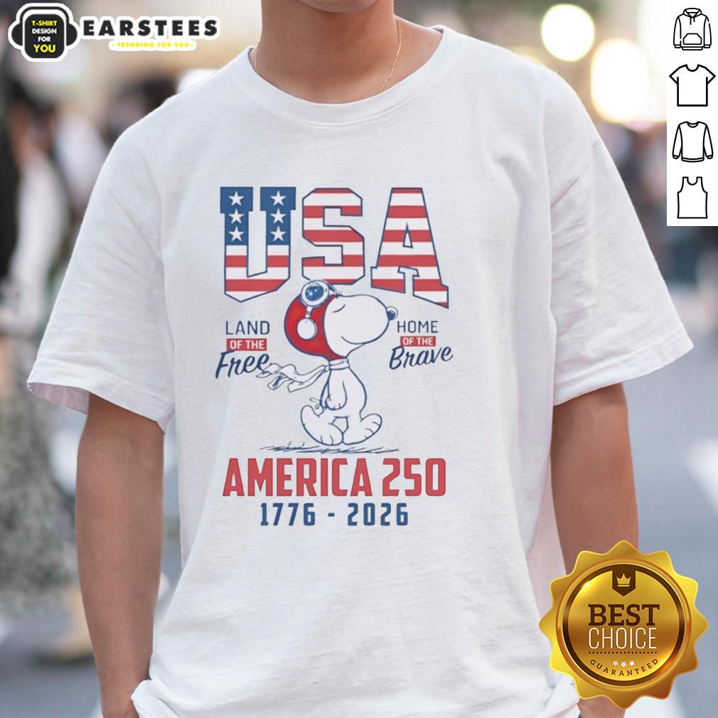 Original Snoopy Wearing Flight Helmet Happy 250 America 4th Of July M797 T-Shirt