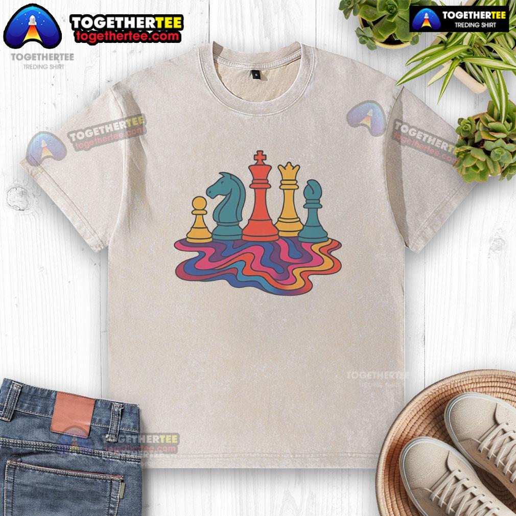 Premium Colorful Trippy Chess T-Shirt - Image 6