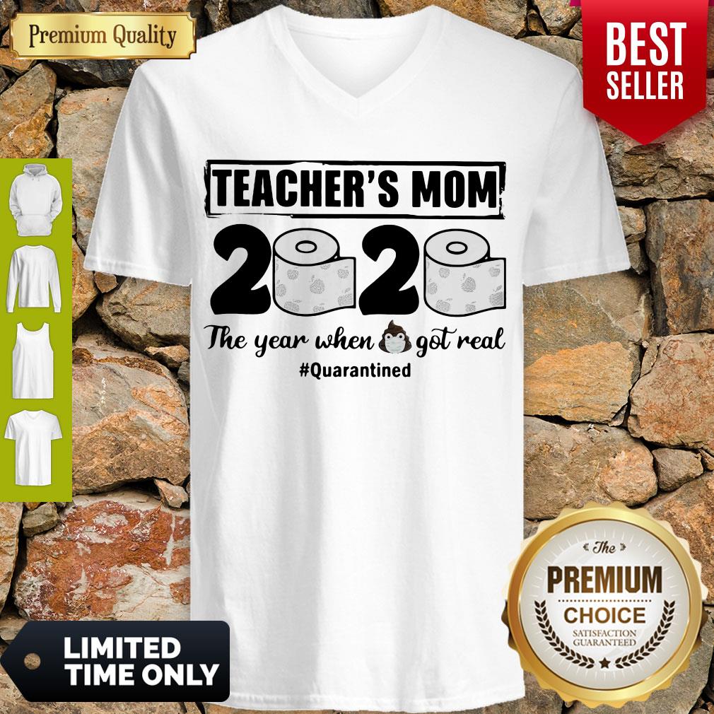 Perfect Teachers Mom 2020 The Year When Shit Got Real Quarantined Toilet Paper Mask Covid19 Shirt - Image 2
