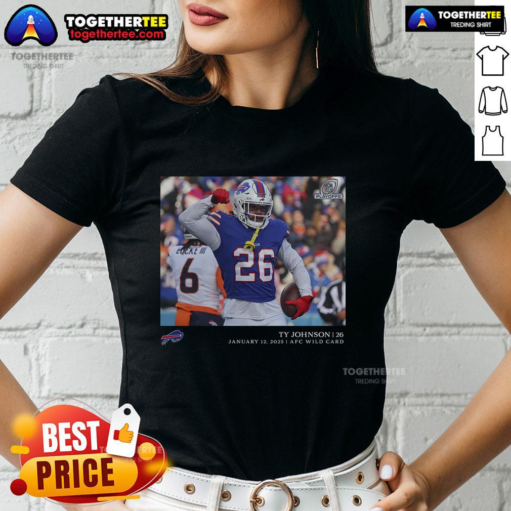 Official TY Johnson Buffalo Bills NFL Flash Features Wild Card T-Shirt - Image 3