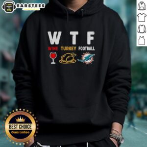 Alternative view of Premium Wine Turkey Miami Dolphins Football Thanksgiving T-Shirt