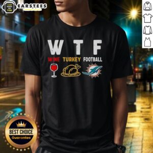 Premium Wine Turkey Miami Dolphins Football Thanksgiving T-Shirt