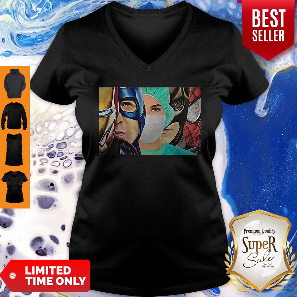 Top Iron Man Captain Batman Spiderman Nurse Superhero Shirt - Image 5
