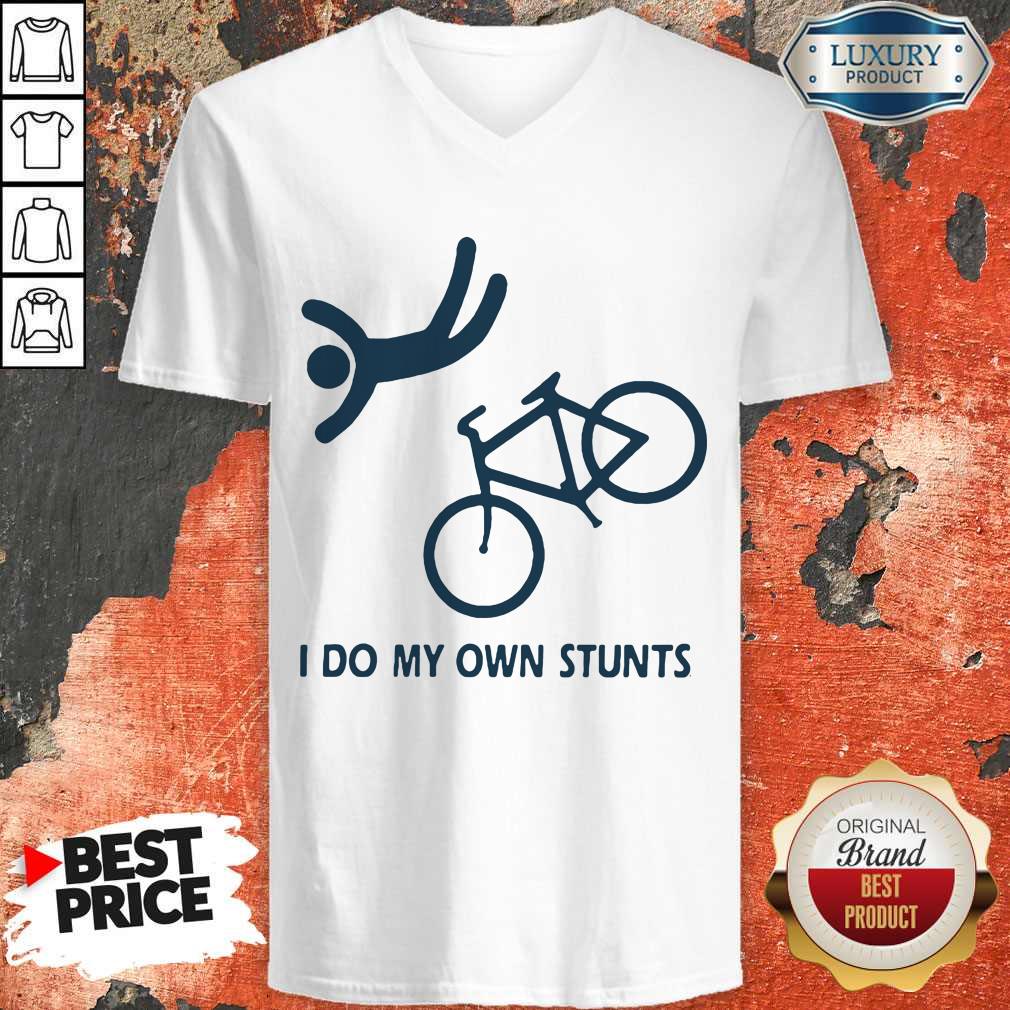 Funny I Do My Own Stunts Bike Shirt - Image 3