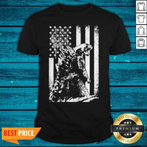 Top Awesome Godzilla American Flag Shirt