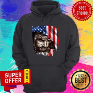 Alternative view of Awesome Jesus American Flag Shirt