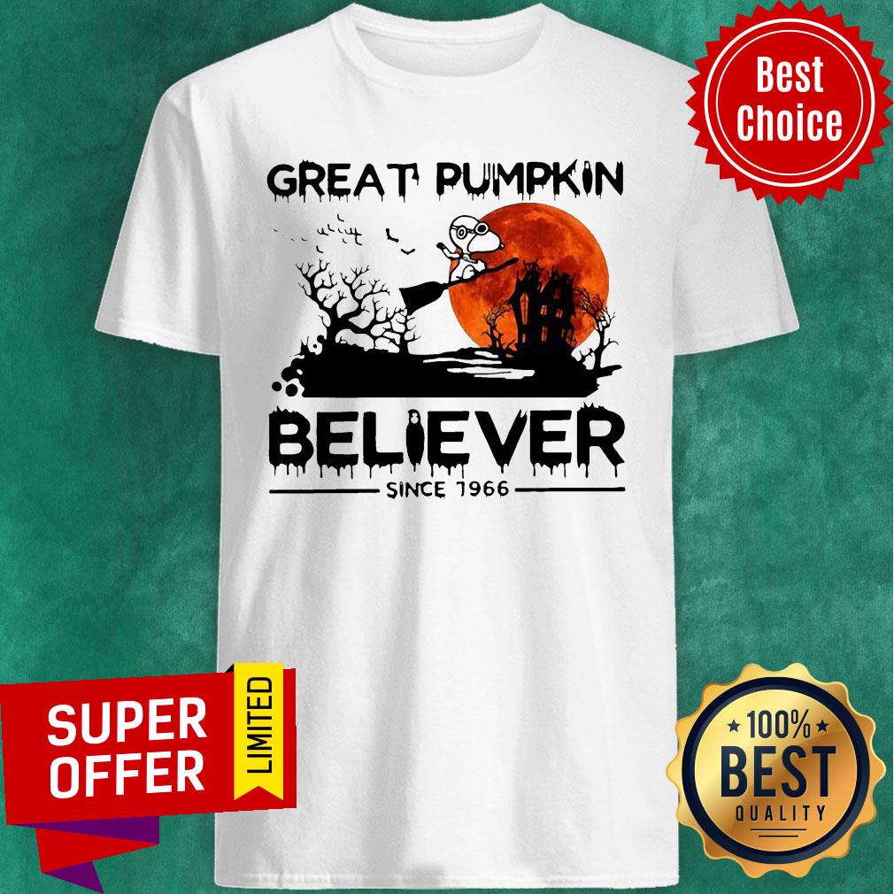 Nice Snoopy Great Pumpkin Believer Since 1966 Halloween Shirt