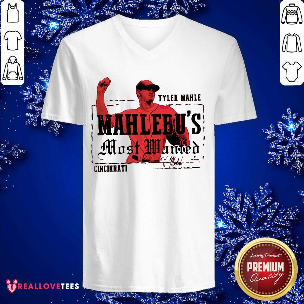 Tyler Mahle Malibus Most Wanted Cincinnati Shirt - Image 3