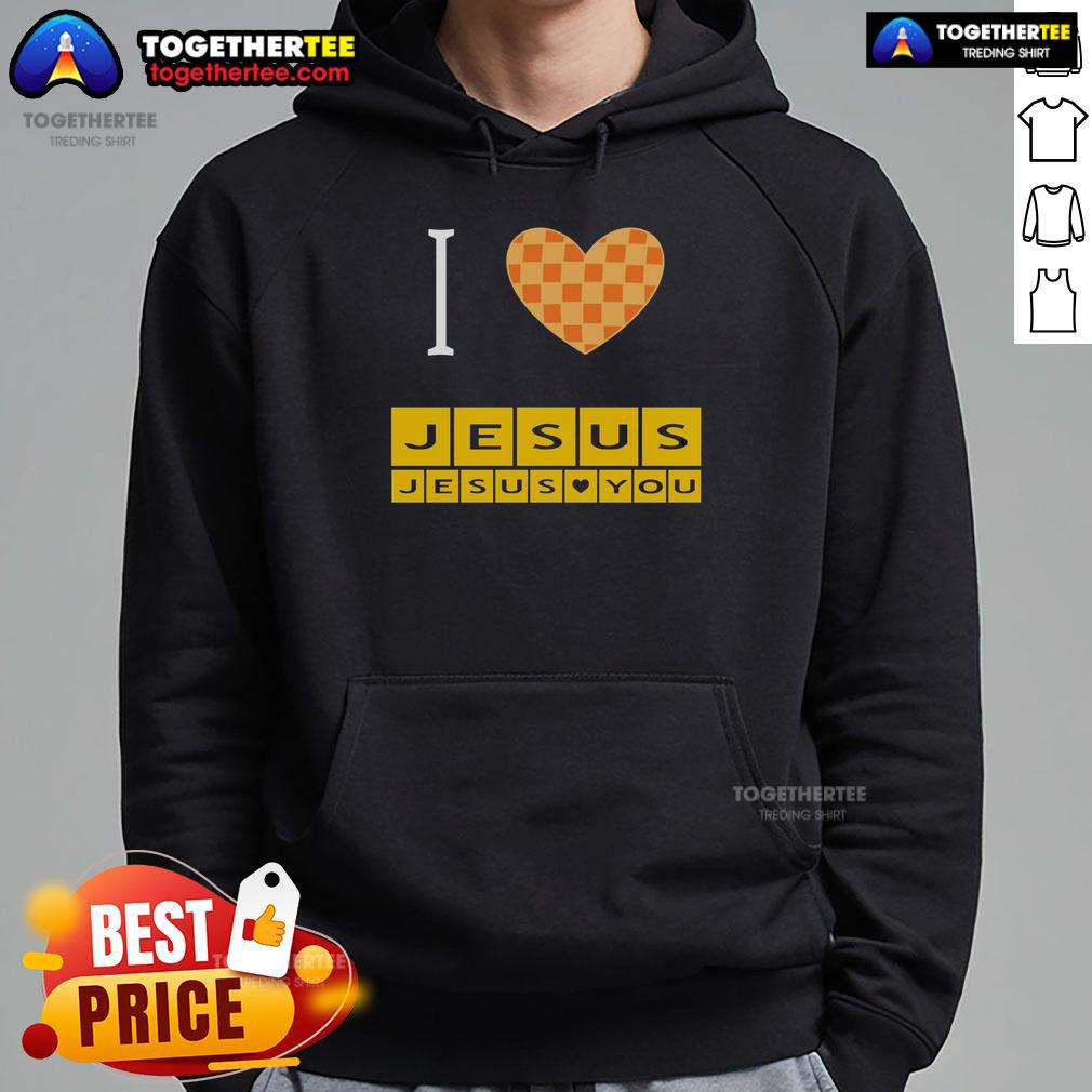 Awesome I Heart Jesus And Jesus Loves You T-Shirt - Image 2