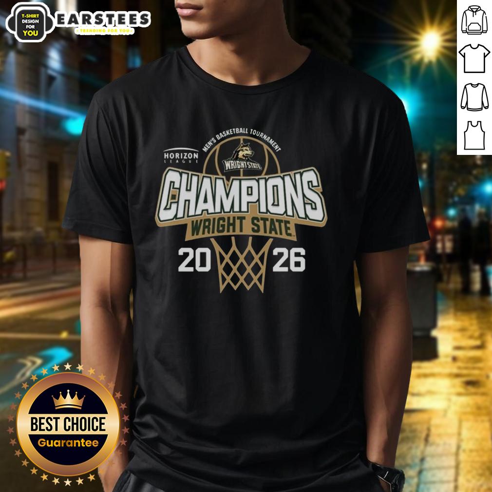 Awesome Wright State Raiders 2026 Horizon League Men's Basketball Tournament Champions T-Shirt