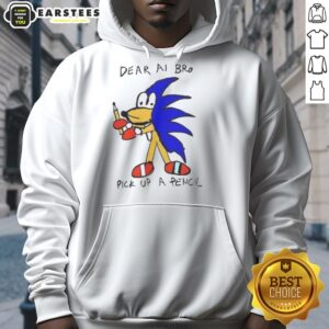 Alternative view of Premium Dear AI Bro Pick Up A Pencil T-Shirt