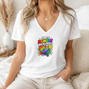 Alternative view of Awesome Coffs Rainbow Pickleball Comic For Active Athletes Shirt