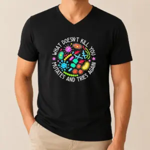 Alternative view of Good What Doesn't Kill You Mutates And Tries Again Germs Shirt