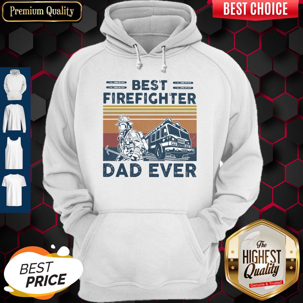 Best Firefighter DAD EVER Vintage Father's Day Classic Shirt - Image 2