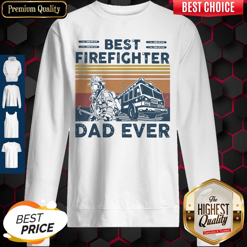 Best Firefighter DAD EVER Vintage Father's Day Classic Shirt - Image 4