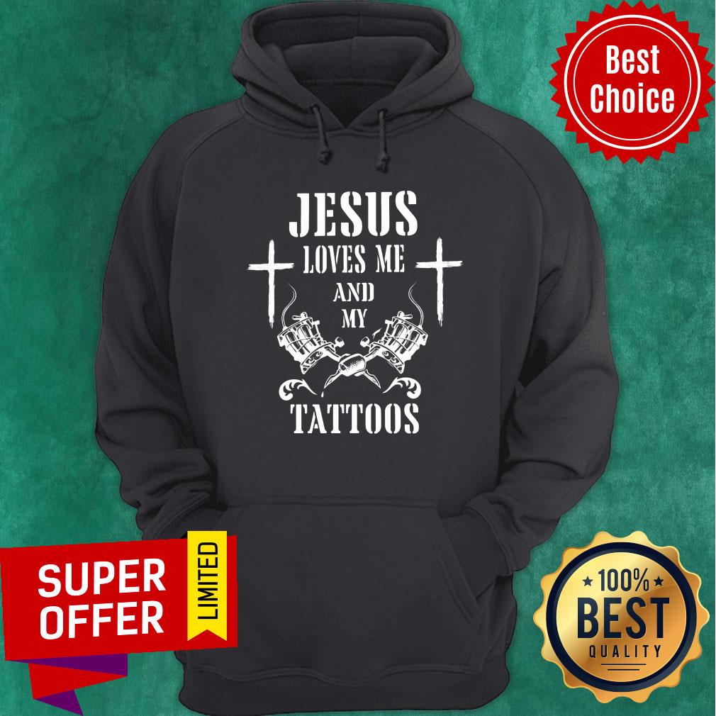 Jesus Loves Me And My Tattoos Cross Shirt - Image 5