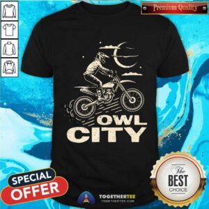 Nice Owl City Motorcycle Puff T-Shirt