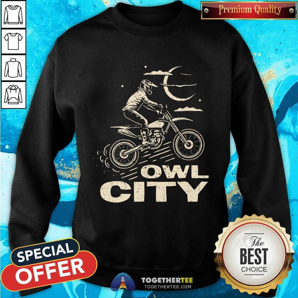Nice Owl City Motorcycle Puff T-Shirt - Image 2