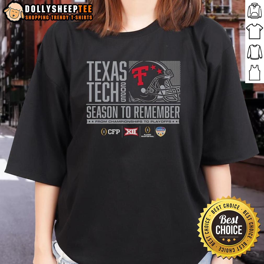 Official Texas Tech Red Raiders Helmet From Championships To Playoff Season To Remember 2025 T-Shirt - Image 3