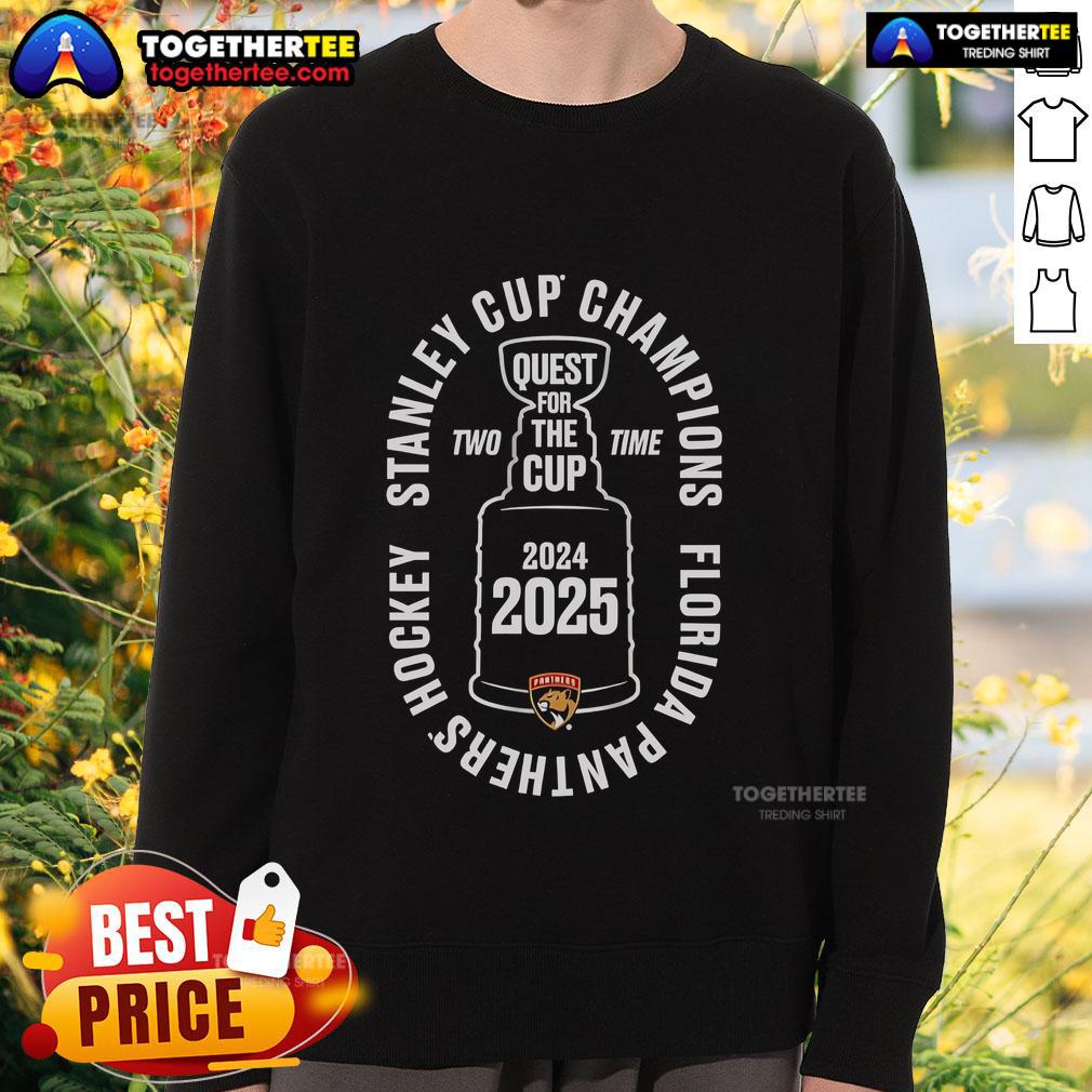Official Two-Time Stanley Cup Champions 2024-2025 Florida Panthers T-Shirt - Image 5