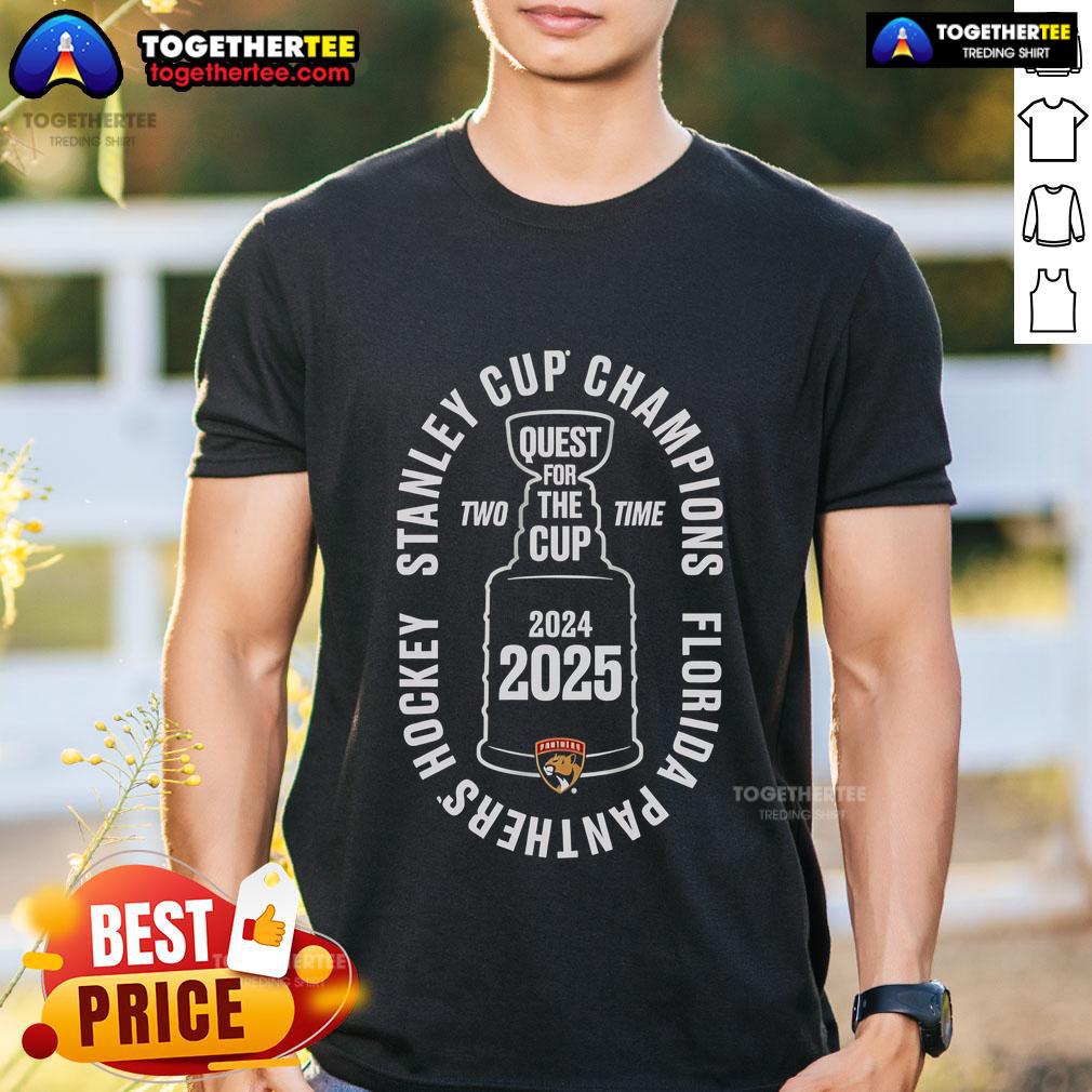 Official Two-Time Stanley Cup Champions 2024-2025 Florida Panthers T-Shirt