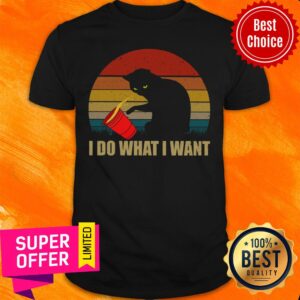 Black Cat I Do What I Want Vintage Shirt